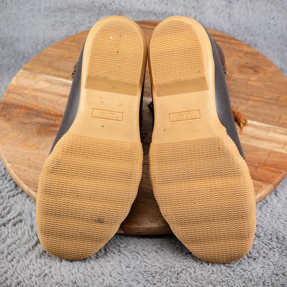 Sperry Top Sider Duck Boots Saltwater Side Zip Brown Leather Womens 7.5 STS91176 - Picture 6 of 6